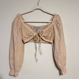 Princess Polly Tie Front Crop Top | Size 4